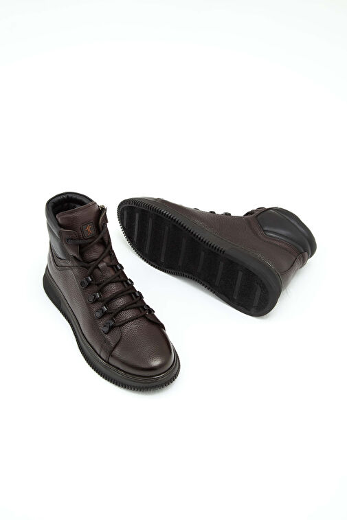 Tamer Tanca Erkek Hakiki Deri Kahverengi Casual Bot - Görsel 8