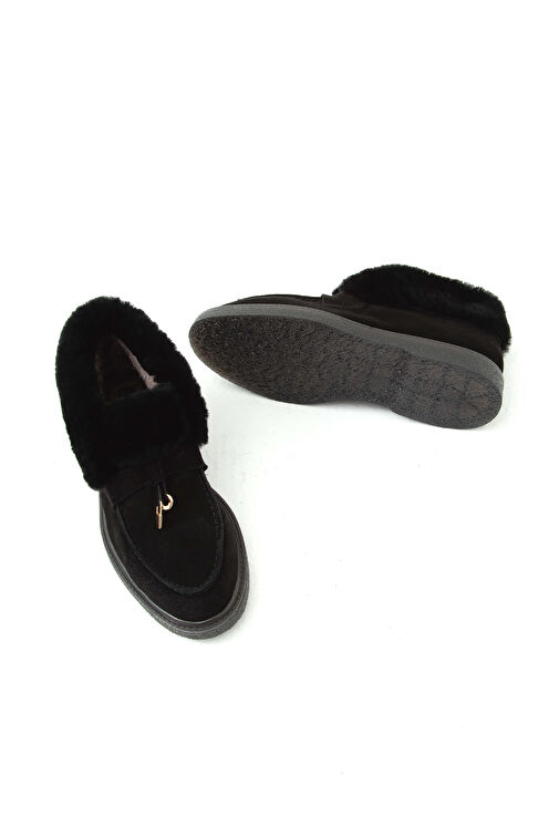 Tamer Tanca Kadın Hakiki Deri Siyah Casual Bot - Görsel 9