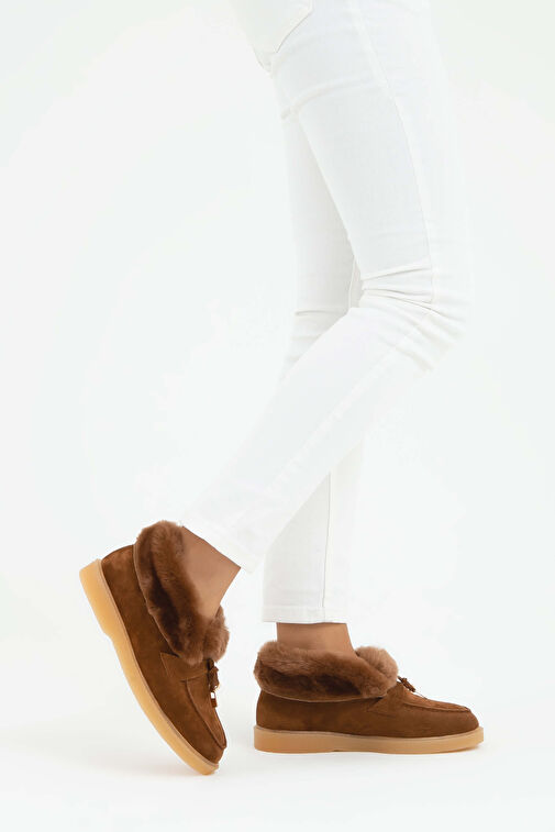 Tamer Tanca Kadın Hakiki Deri Taba Casual Bot - Görsel 2