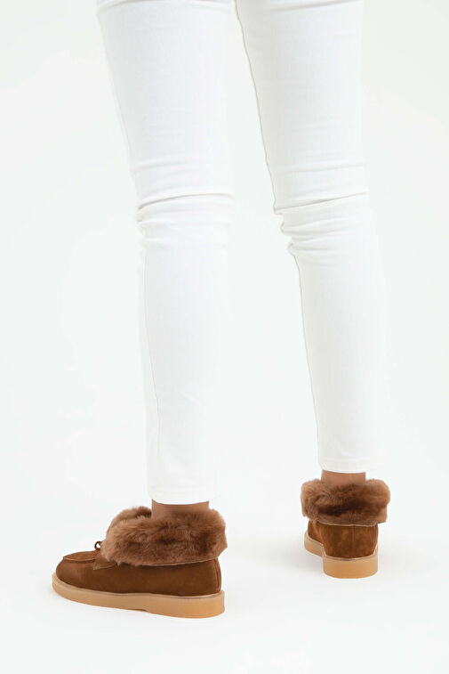 Tamer Tanca Kadın Hakiki Deri Taba Casual Bot - Görsel 3