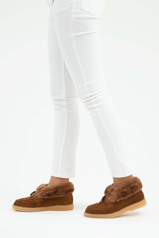 Tamer Tanca Kadın Hakiki Deri Taba Casual Bot - Görsel 4