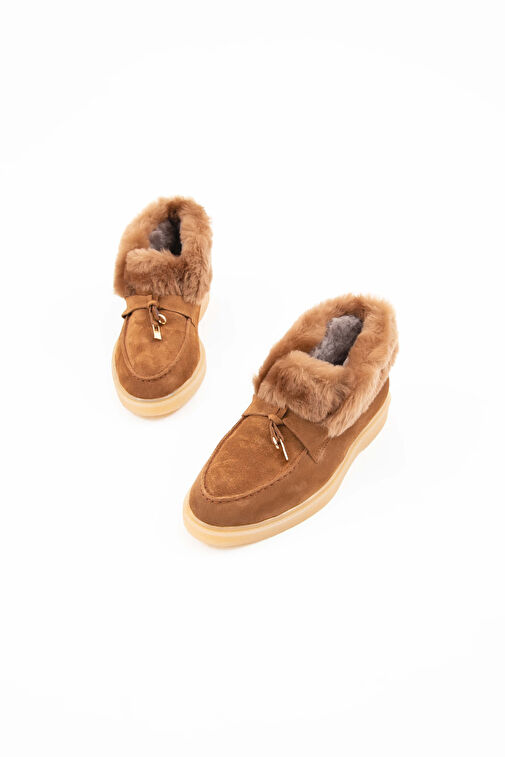 Tamer Tanca Kadın Hakiki Deri Taba Casual Bot - Görsel 7