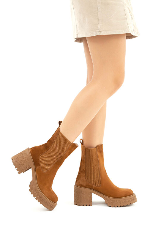 Tamer Tanca Kadın Hakiki Deri Kahverengi Casual Bot - Görsel 2