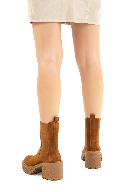 Tamer Tanca Kadın Hakiki Deri Kahverengi Casual Bot - Görsel 3