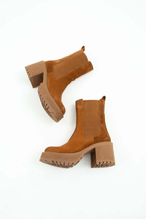 Tamer Tanca Kadın Hakiki Deri Kahverengi Casual Bot - Görsel 9