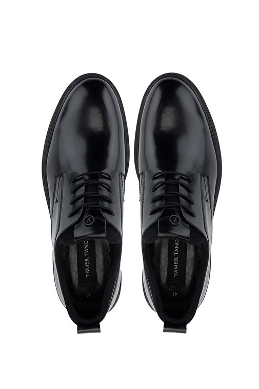 Tamer Tanca Erkek Hakiki Deri Siyah Açma Casual Ayakkabı - Görsel 6