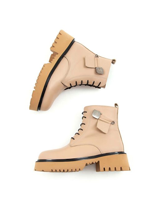 Tamer Tanca Kadın Hakiki Deri Vizon Casual Bot - Görsel 8