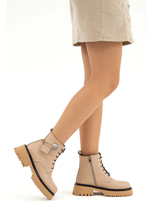 Tamer Tanca Kadın Hakiki Deri Vizon Casual Bot - Görsel 2