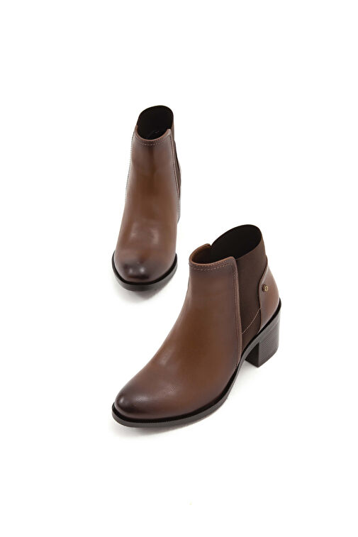 Tamer Tanca Kadın Suni Deri Kahverengi Günlük Bot - Görsel 7