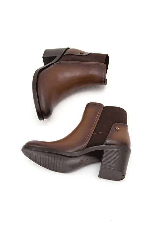 Tamer Tanca Kadın Suni Deri Kahverengi Günlük Bot - Görsel 9