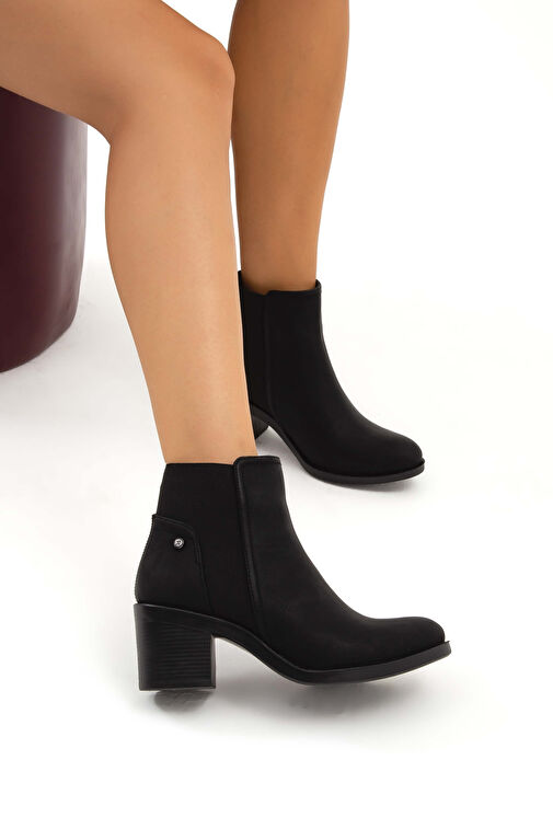 Tamer Tanca Kadın Suni Deri Siyah Günlük Bot - Görsel 5