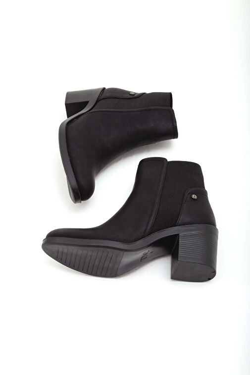 Tamer Tanca Kadın Suni Deri Siyah Günlük Bot - Görsel 9