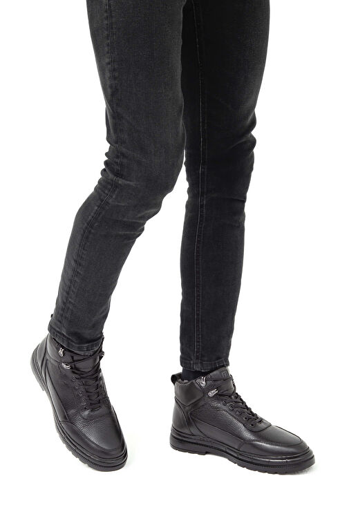 Tamer Tanca Tamer Tanca Erkek Hakiki Deri Siyah Casual Bot | Boyner Siyah - 3. görsel