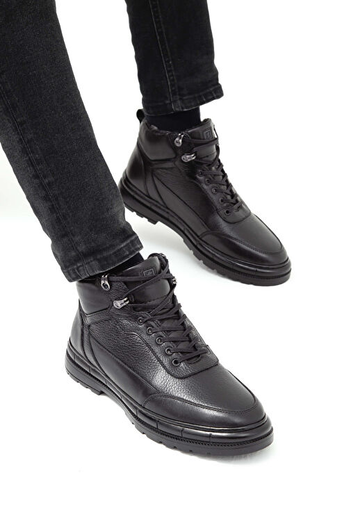 Tamer Tanca Tamer Tanca Erkek Hakiki Deri Siyah Casual Bot | Boyner Siyah - 5. görsel