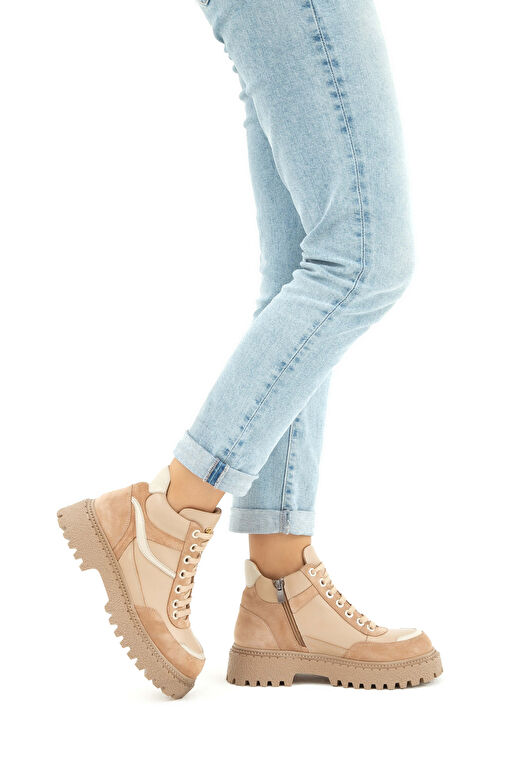 Tamer Tanca Kadın Suni Deri Camel Casual Bot - Görsel 2