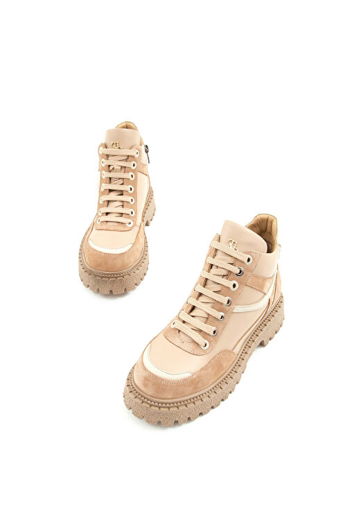 Tamer Tanca Kadın Suni Deri Camel Casual Bot - Görsel 7