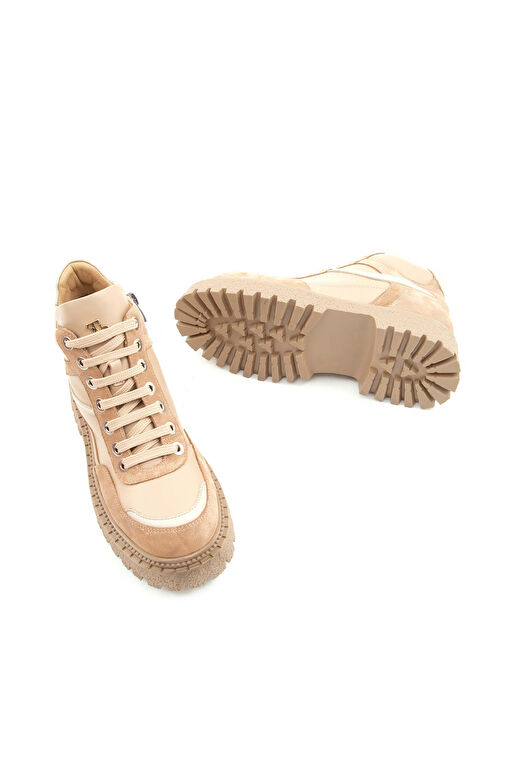 Tamer Tanca Kadın Suni Deri Camel Casual Bot - Görsel 9