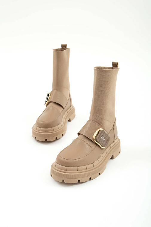 Tamer Tanca Kadın Hakiki Deri Vizon Casual Bot - Görsel 7