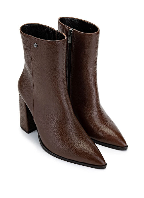 Tamer Tanca Kadın Hakiki Deri Taba Floter Klasik Bot - Görsel 3