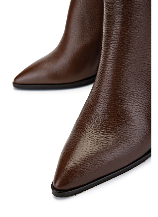 Tamer Tanca Kadın Hakiki Deri Taba Floter Klasik Bot - Görsel 5