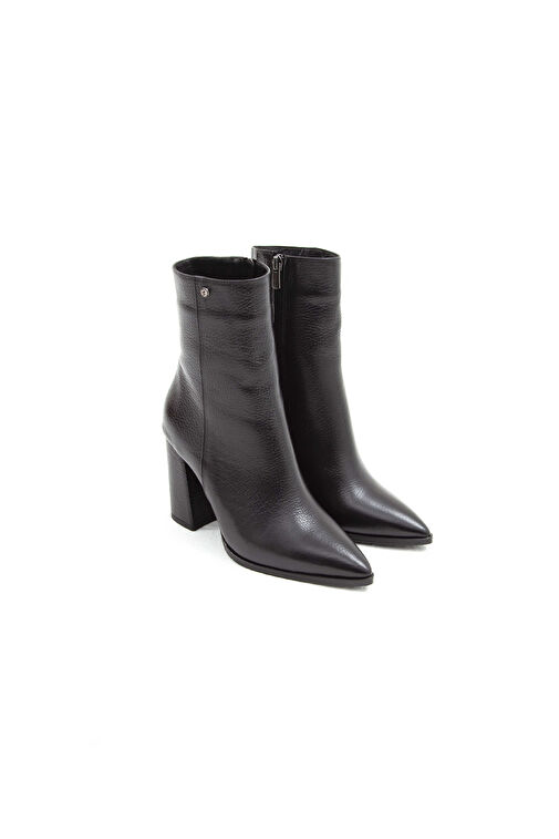 Tamer Tanca Kadın Hakiki Deri Siyah Floter Klasik Bot - Görsel 8