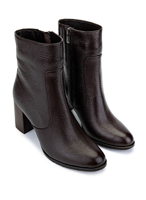 Tamer Tanca Kadın Hakiki Deri Kahverengi Floter Klasik Bot - Görsel 2