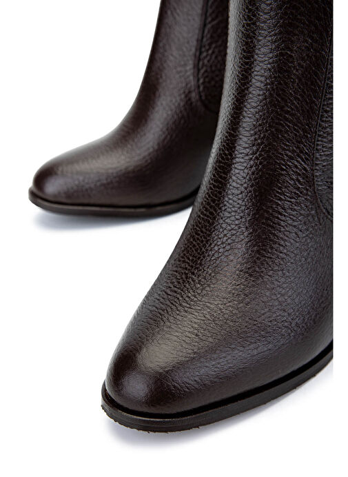 Tamer Tanca Kadın Hakiki Deri Kahverengi Floter Klasik Bot - Görsel 4