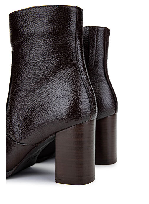 Tamer Tanca Kadın Hakiki Deri Kahverengi Floter Klasik Bot - Görsel 5