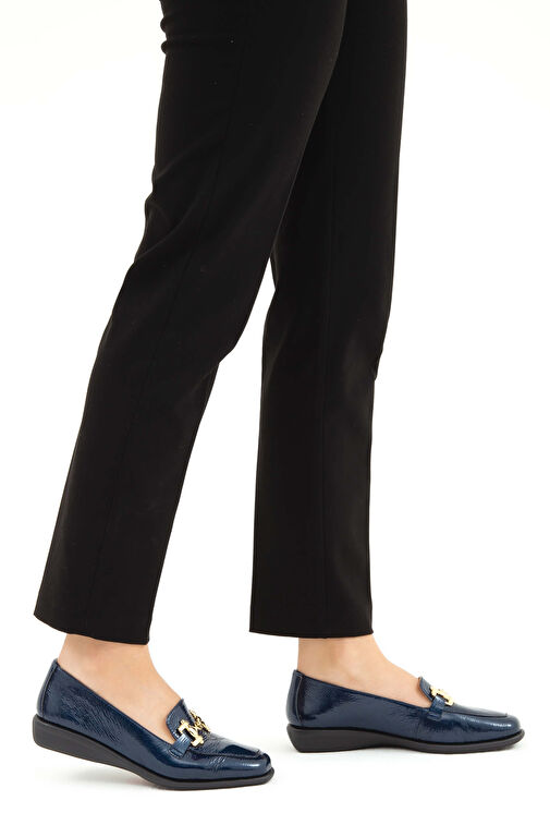 Relax Anatomic Kadın Hakiki Deri Mavi Comfort Ayakkabı - Görsel 2