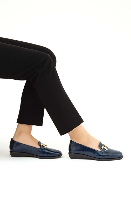 Relax Anatomic Kadın Hakiki Deri Mavi Comfort Ayakkabı - Görsel 5