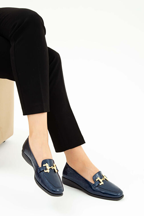 Relax Anatomic Kadın Hakiki Deri Mavi Comfort Ayakkabı - Görsel 6