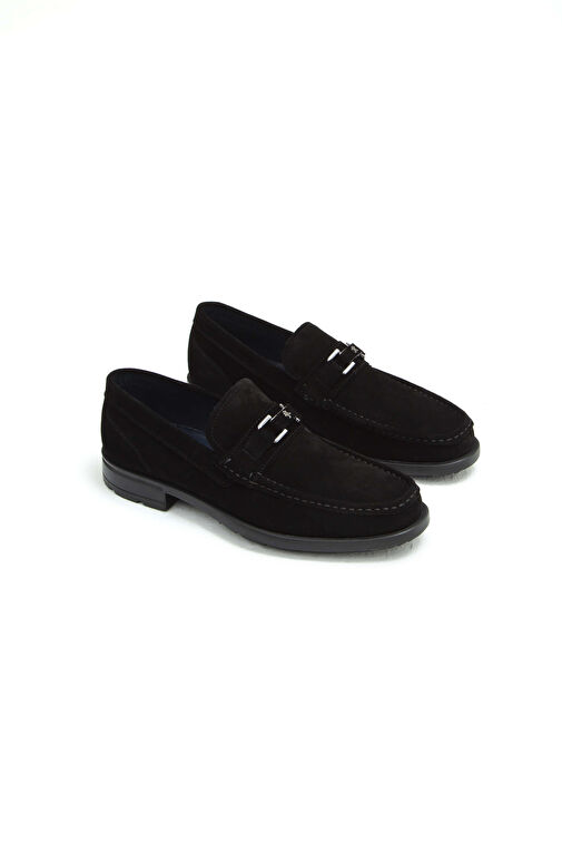 Tamer Tanca Erkek Hakiki Deri Siyah Süet Klasik Ayakkabı - Görsel 7