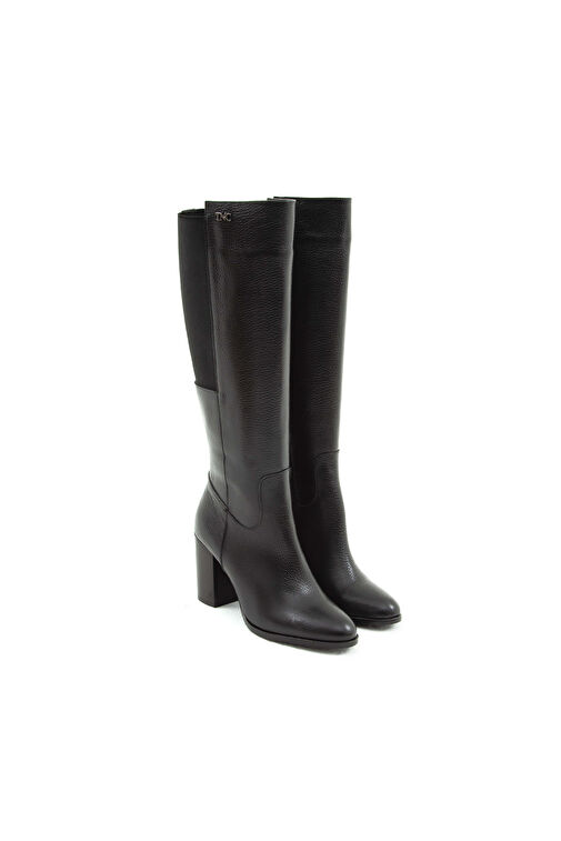 Tamer Tanca Kadın Hakiki Deri Siyah Klasik Çizme - Görsel 8