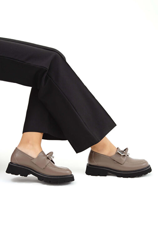 Tamer Tanca Kadın Hakiki Deri Vizon Loafer Ayakkabı - Görsel 3