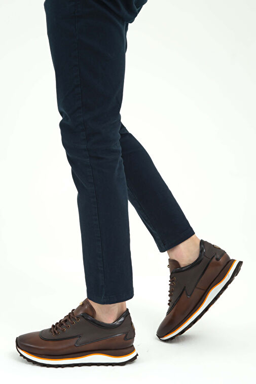 Tamer Tanca Siyah Erkek Deri Sneaker 383 5268 ERK AYK SK22/23 - Görsel 2