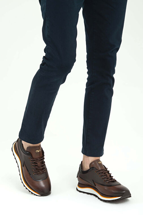 Tamer Tanca Siyah Erkek Deri Sneaker 383 5268 ERK AYK SK22/23 - Görsel 3