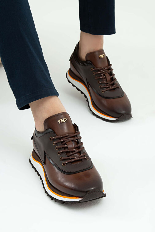 Tamer Tanca Siyah Erkek Deri Sneaker 383 5268 ERK AYK SK22/23 - Görsel 6