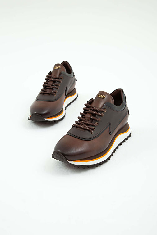 Tamer Tanca Siyah Erkek Deri Sneaker 383 5268 ERK AYK SK22/23 - Görsel 9