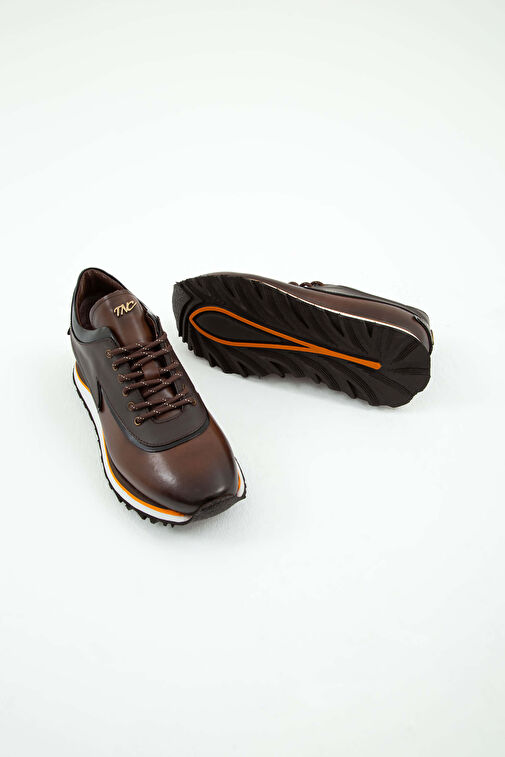 Tamer Tanca Siyah Erkek Deri Sneaker 383 5268 ERK AYK SK22/23 - Görsel 12