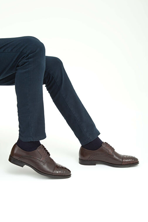 Tamer Tanca Tamer Tanca Erkek Hakiki Deri Kahverengi Klasik Ayakkabı | Boyner Kahverengi - 4. görsel