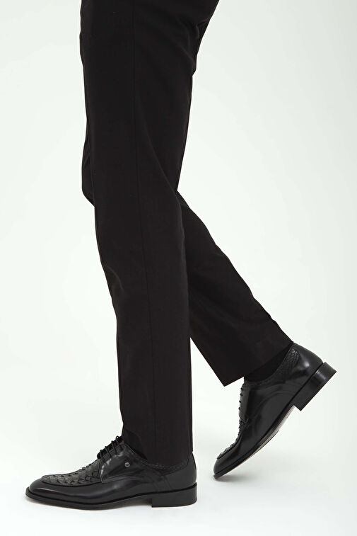 Tamer Tanca Erkek Hakiki Deri Siyah Klasik Ayakkabı - Görsel 2