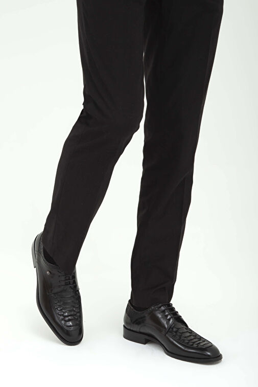 Tamer Tanca Erkek Hakiki Deri Siyah Klasik Ayakkabı - Görsel 3