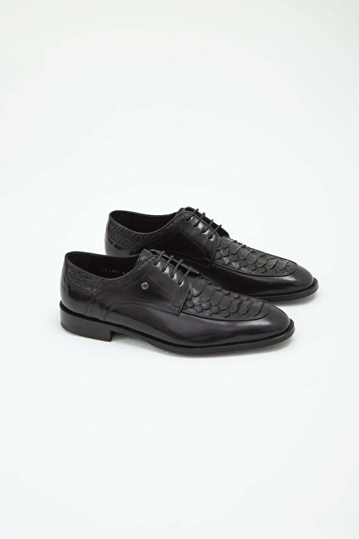 Tamer Tanca Erkek Hakiki Deri Siyah Klasik Ayakkabı - Görsel 7