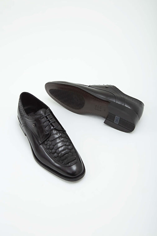 Tamer Tanca Erkek Hakiki Deri Siyah Klasik Ayakkabı - Görsel 8