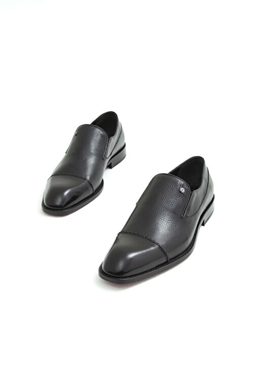 Tamer Tanca Siyah Erkek Deri Klasik Ayakkabı 183 25101 ERK AYK SK22/23 - Görsel 2