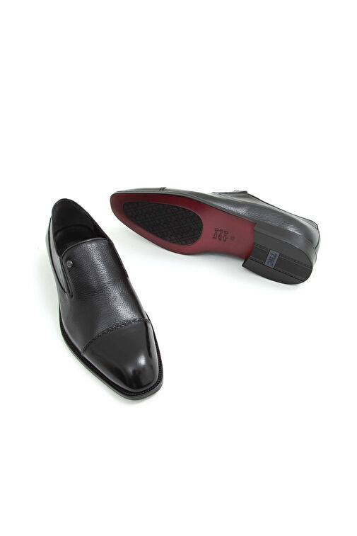 Tamer Tanca Siyah Erkek Deri Klasik Ayakkabı 183 25101 ERK AYK SK22/23 - Görsel 4