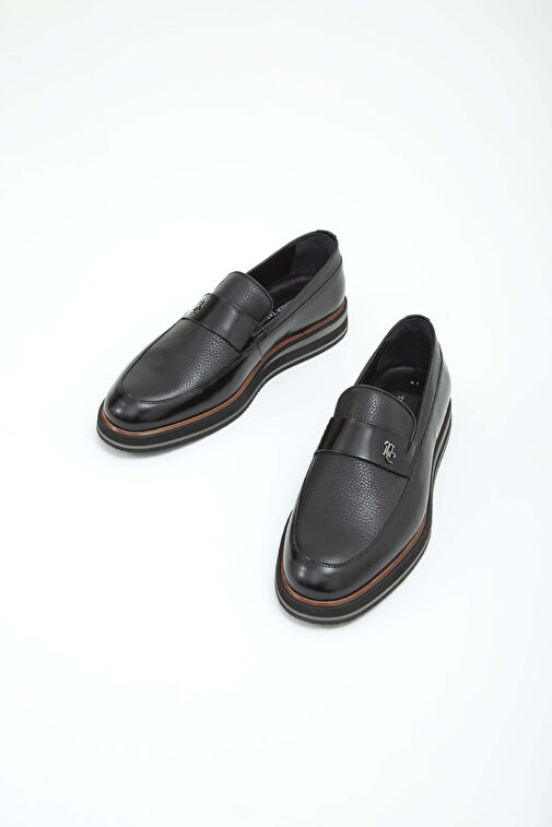 Tamer Tanca Erkek Hakiki Deri Siyah Açma Casual Ayakkabı - Görsel 6