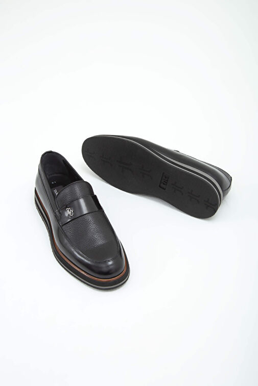 Tamer Tanca Erkek Hakiki Deri Siyah Açma Casual Ayakkabı - Görsel 8