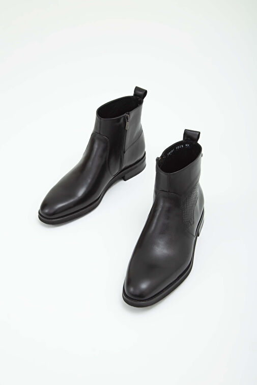 Tamer Tanca Erkek Hakiki Deri Siyah Analin Chelsea Bot - Görsel 6