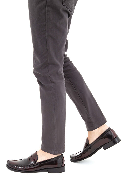 Tamer Tanca Erkek Hakiki Deri Bordo Makosen Ayakkabı - Görsel 2